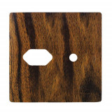 Placa p/ 1 Tomada + furo 4x4 - Novara Ebano 